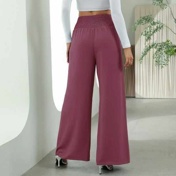 Pantalones de color puro pantalones casuales elegantes de moda  transpirables para dama para ir de compras y citas ANGGREK Otros