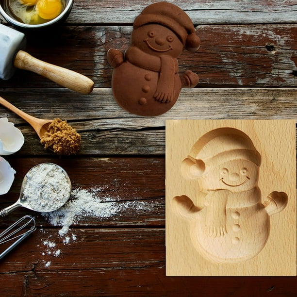Moldes de madera para galletas, molde de galletas de madera, molde de  galletas para hornear, molde tallado de madera, molde de cortador de  galletas