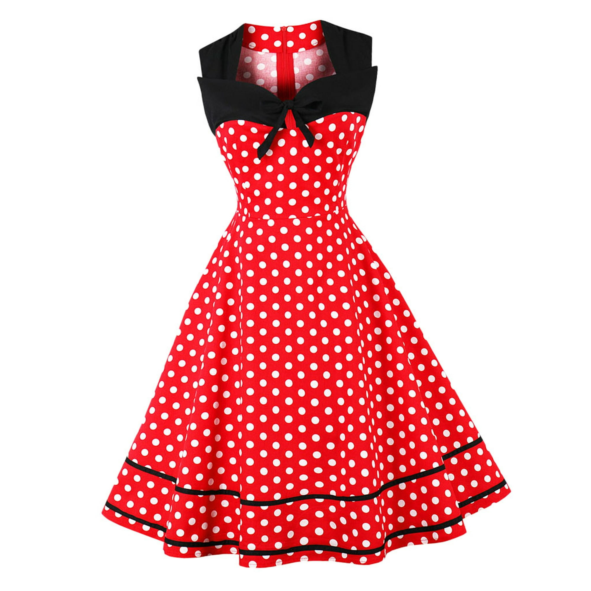 Vestido de tubo vintage de los años 50 para mujer, pinup clásico vestido  rojo, vestidos de talla grande - AliExpress