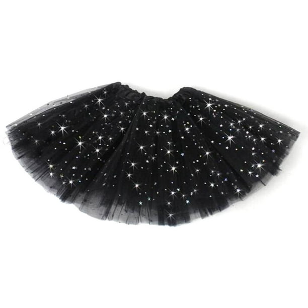 Niñas Niños 3 capas Tutu Dancewear Glitter Star Princesa Fiesta Vestido de  ballet Zulema Los niños niñas falda del tutú