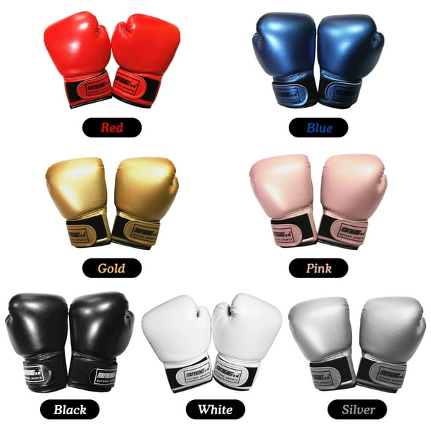 Guantes de boxeo para hombres y mujeres, 8 onzas, 10 onzas, 12 onzas, 14  onzas, 16 onzas, Muay Thai, Kickboxing, MMA, UFC, boxeo (color negro,  tamaño