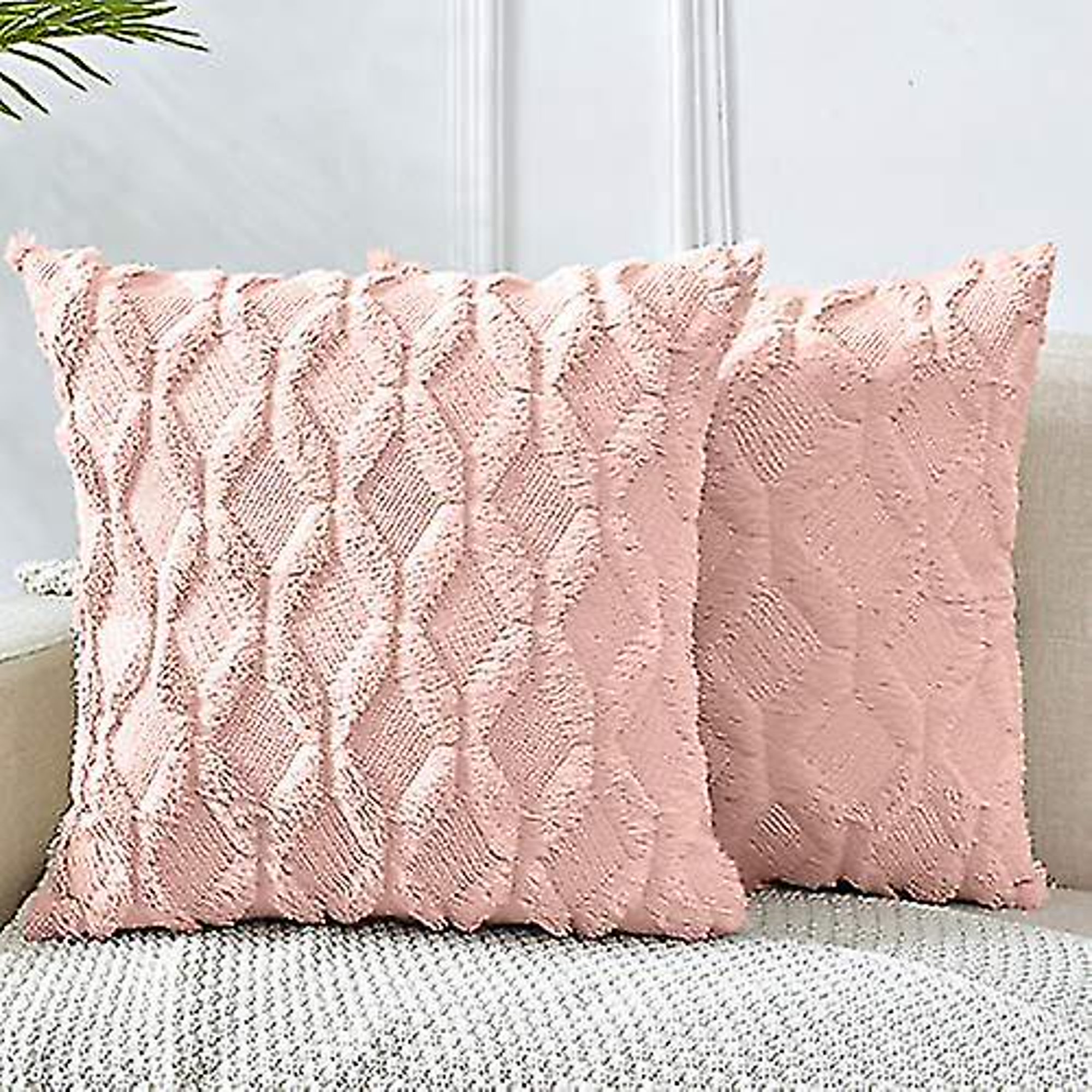 CASA BOHO Funda de almohada lumbar, decoración rosa, almohadas bohemias  para cama, almohadas decorativas para sofá, almohada larga bohemia para  cama