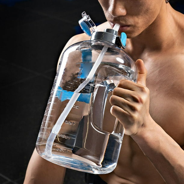Botella de agua de acero inoxidable de 34 oz (1 litro) para entrenamiento  para hombres y mujeres - Termo aislado - Botellas deportivas y de gimnasio  a