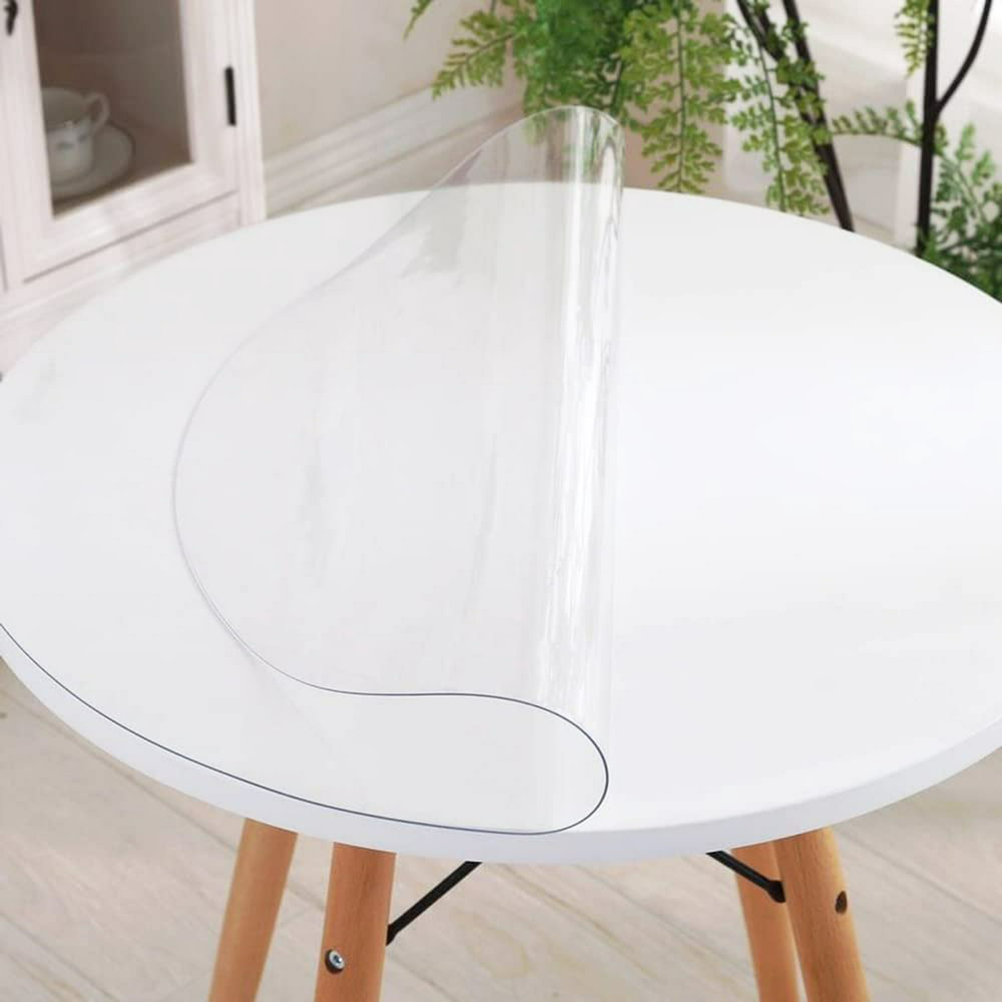 Alfombrilla de escritorio transparente, 120 x 60 cm, antideslizante,  impermeable, PVC, doble uso, bordes redondos, protector de mesa para  oficina