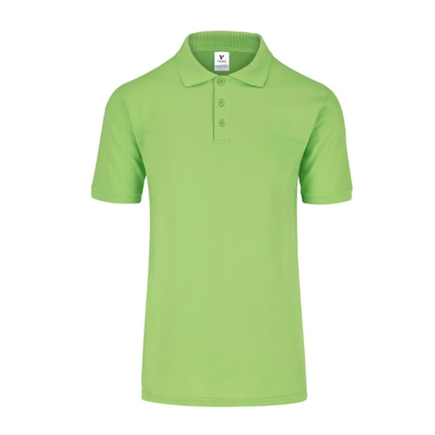 Playera Tipo Polo para Caballero Color Lima Talla Doble Extra