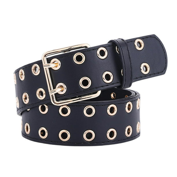 Cinturón de mujer 2,3cm y correas Agujeros de cinturón de cuero Cinturón de  cuero Cinturón de jeans Baoblaze Cinturón de jeans de cintura punk de moda