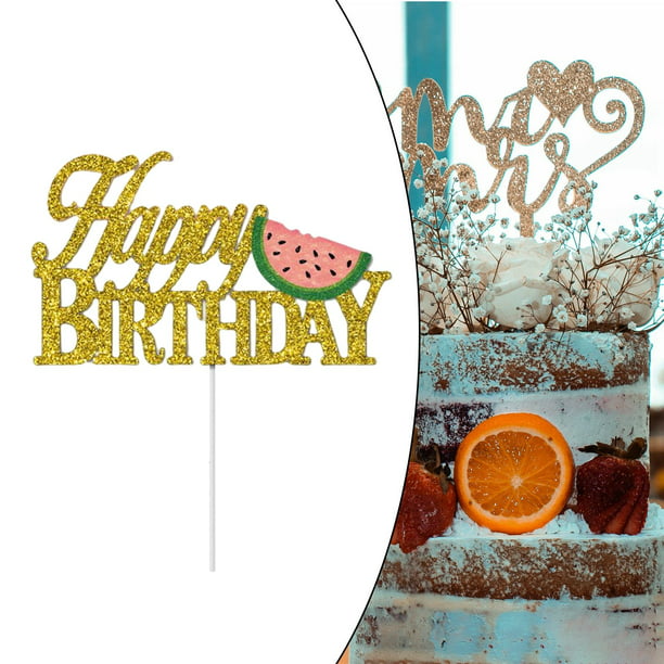 Adorno para tarta de , tema de frutas, adornos para postres de fiesta de  cumpleaños para pastel de aniversario, suministros para fiest Yotijar  topper de la torta | Walmart en línea