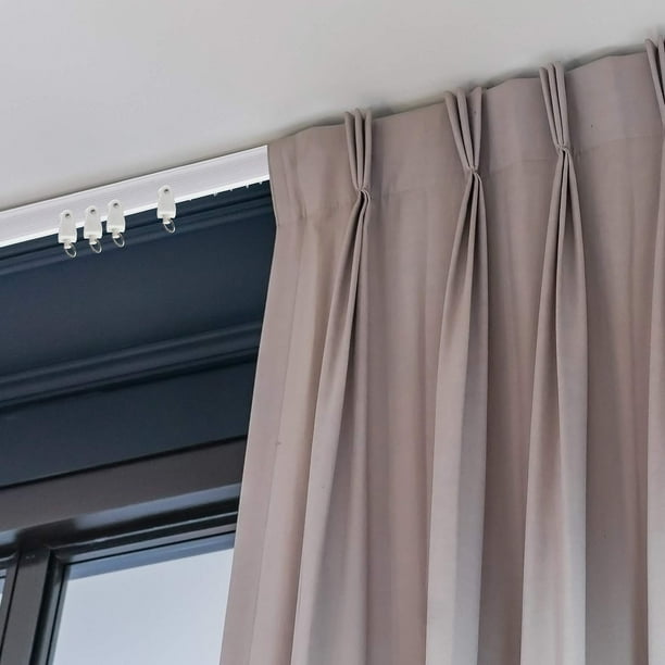 Juego de rieles para cortinas, techo para el hogar, 5 m, montaje superior,  barra de ventana flexible, riel adecuado para recto
