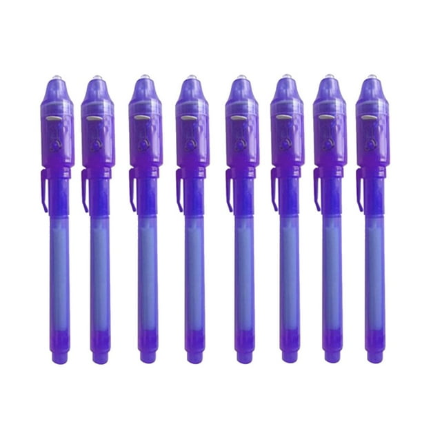 Bolígrafo de tinta Invisible que brilla en la oscuridad integrada con  Tmvgtek luz UV regalos y marcado de seguridad 2447 12 24 piezas
