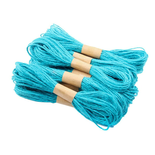 Cuerda de hilo de yute de 11 yardas para manualidades de envoltura de  regalos y bricolaje rojo Azul real Sunnimix Cuerda de cuerda de yute