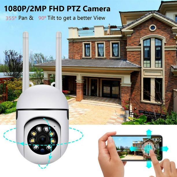 Cámara vigilancia cámara seguridad hogar PTZ Interior Exterior inalámbrica,  impermeable IP66 Sunnimix mini cámara de seguridad inalámbrica