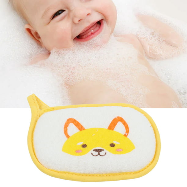 Hokoad Esponja de baño para bebé, paquete de 2 esponjas de bebé estilo  animal de dibujos animados para baño, esponja de baño para bebés, ultra  suave y