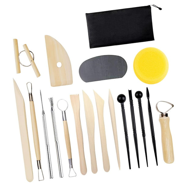 Kit de herramientas de arcilla, 30 herramientas de arcilla  polimérica, kits de herramientas de escultura de arcilla de cerámica, juego  de herramientas de arcilla seca al aire para adultos, niños, 