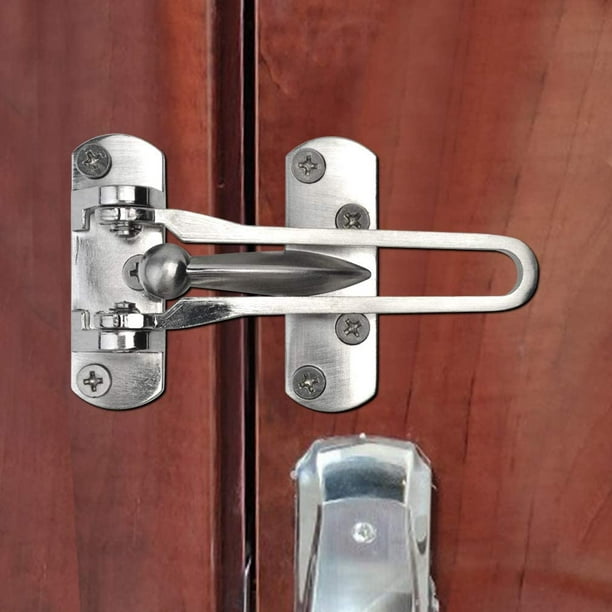 Pestillo de bloqueo de puerta para seguridad en el hogar, barra oscilante  para puerta delantera e interior, refuerzo de seguridad a prueba de niños