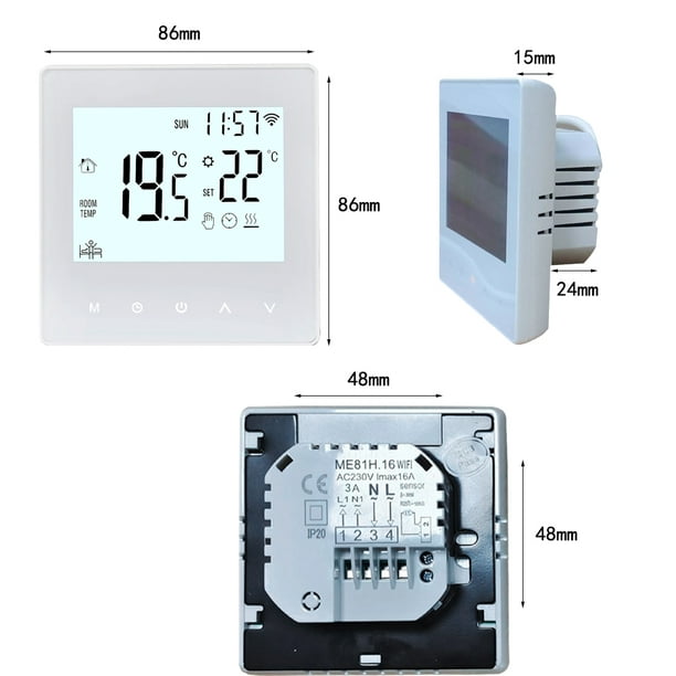 Sistema de calefacción eléctrico Sala de controlador de Temperatura Termostato  inteligente WiFi - China Termostato de WiFi, Tuya termostato