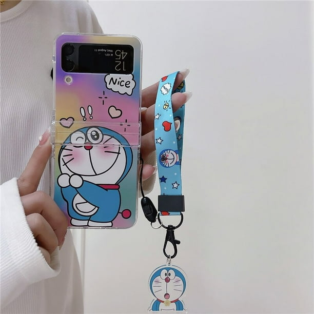 Funda para Samsung Galaxy Z Flip 4 con protección de bisagra, funda con  correa floral Kawaii para Galaxy Z Flip 4, bonita funda de pulsera para  niñas