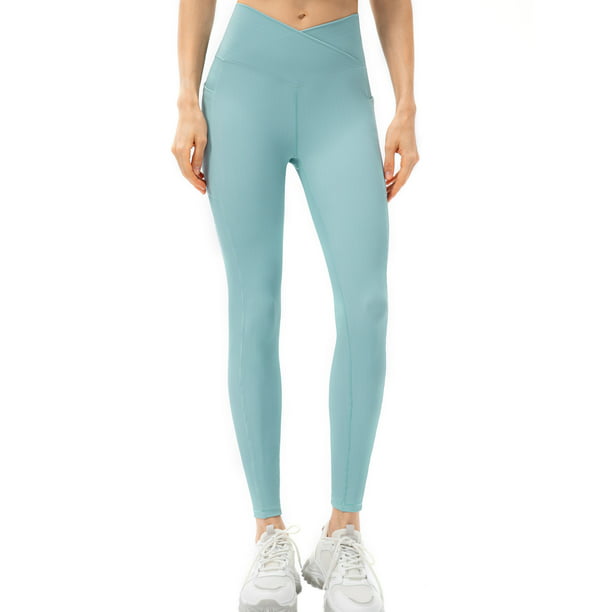 Leggings deportivos para mujer Medias de yoga con bolsillos Pantalones  acanalados para yeacher