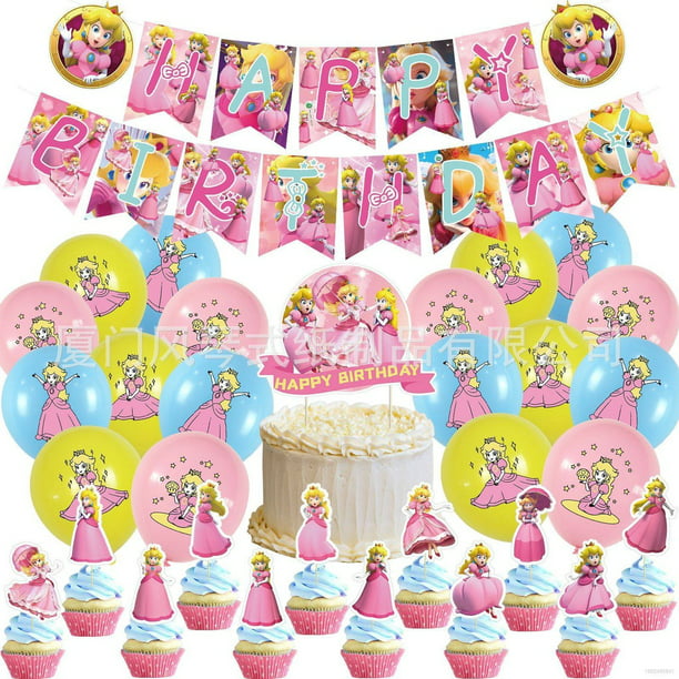 Decoración para tarta de Mario Kart Princess Peach Kong cifras de juguete  juego de 6 suministros para fiestas de cumpleaños y dibujos animados :  : Alimentos y Bebidas