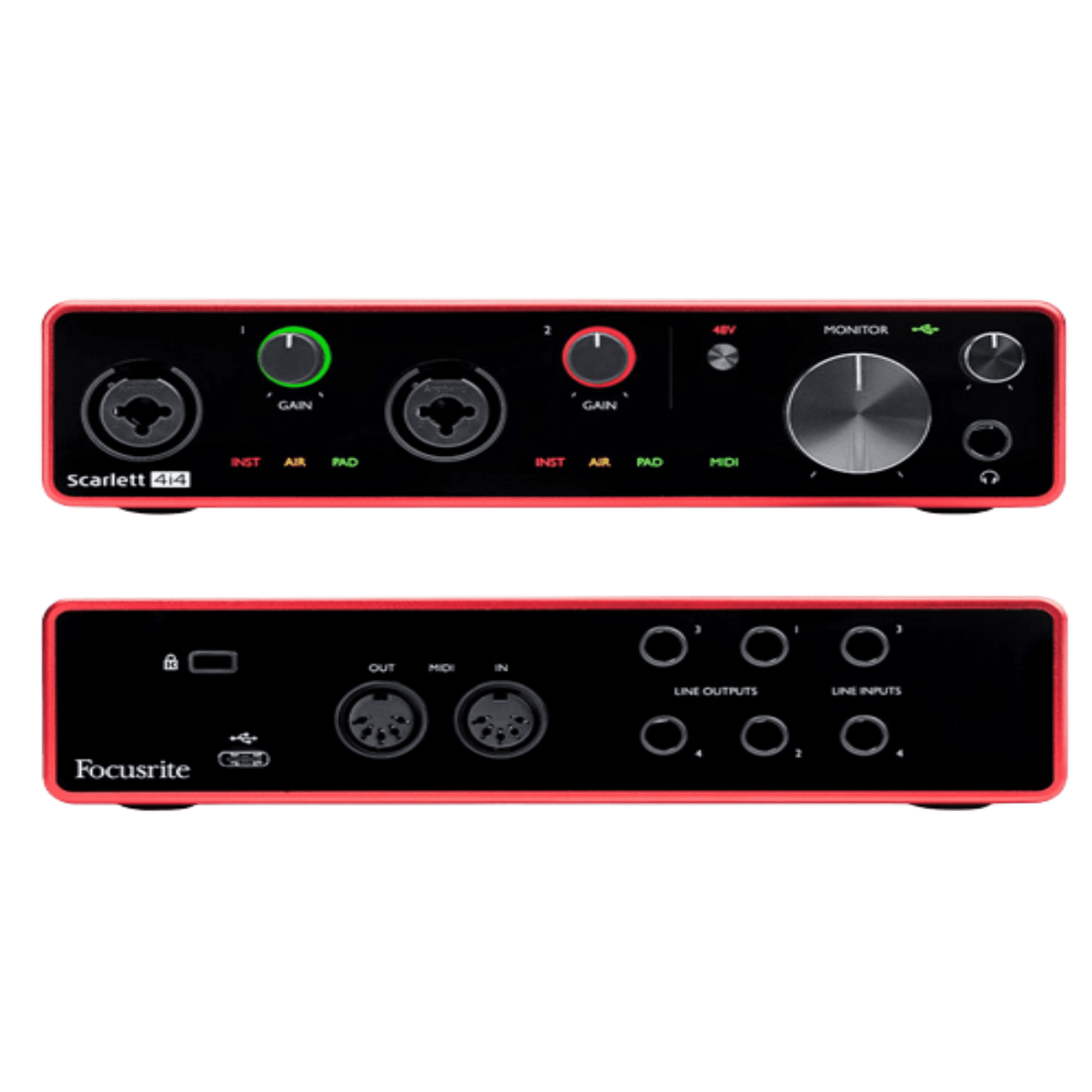 Interface De Audio Focusrite Scarlett 4i4 Canales 3ra Generacion