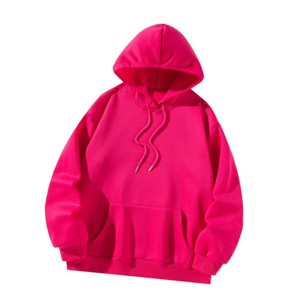 Pulóver Tops Sudadera con capucha para mujer Otoño Invierno Rosa Moda de  color rojo Sudadera holgada Yinane sudadera con capucha de mujer