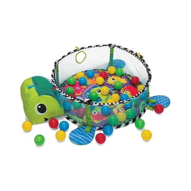 Tapete de juego para gimnasio para bebé, tapete 8 en 1 para el tiempo boca  abajo y pozo de pelotas con 6 juguetes, tapete de juego lavable para
