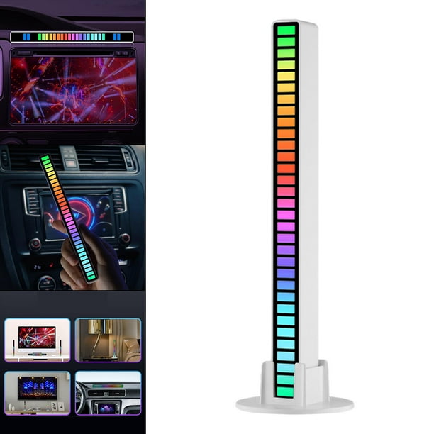 Barra de luz RGB, sincronización de música, barras de luces LED RGB IC,  iluminación ambiental alimentada por USB, control remoto, cambio de color