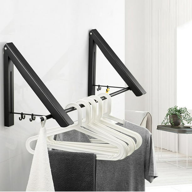 Tendedero de pared retráctil plegable plegable para secar ropa, para  balcón, interior y balcón, de aleación de aluminio
