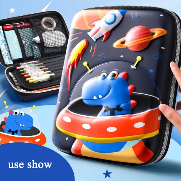 Estuche de lápices Astronauta negro Caja de lápices Estuches Escolares  Papelería Cute Kalemlik Astuccio Unicorn Trousse Scolaire Pencilcase hola  suerte unisex