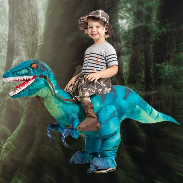 COMIN - Disfraz inflable de dinosaurio para niños, disfraz de