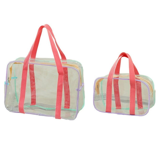  Bolsos transparentes para mujer, bolsos de plástico de gran  capacidad, bolsas de mensajero de playa, bolsas de viaje de PVC : Ropa,  Zapatos y Joyería