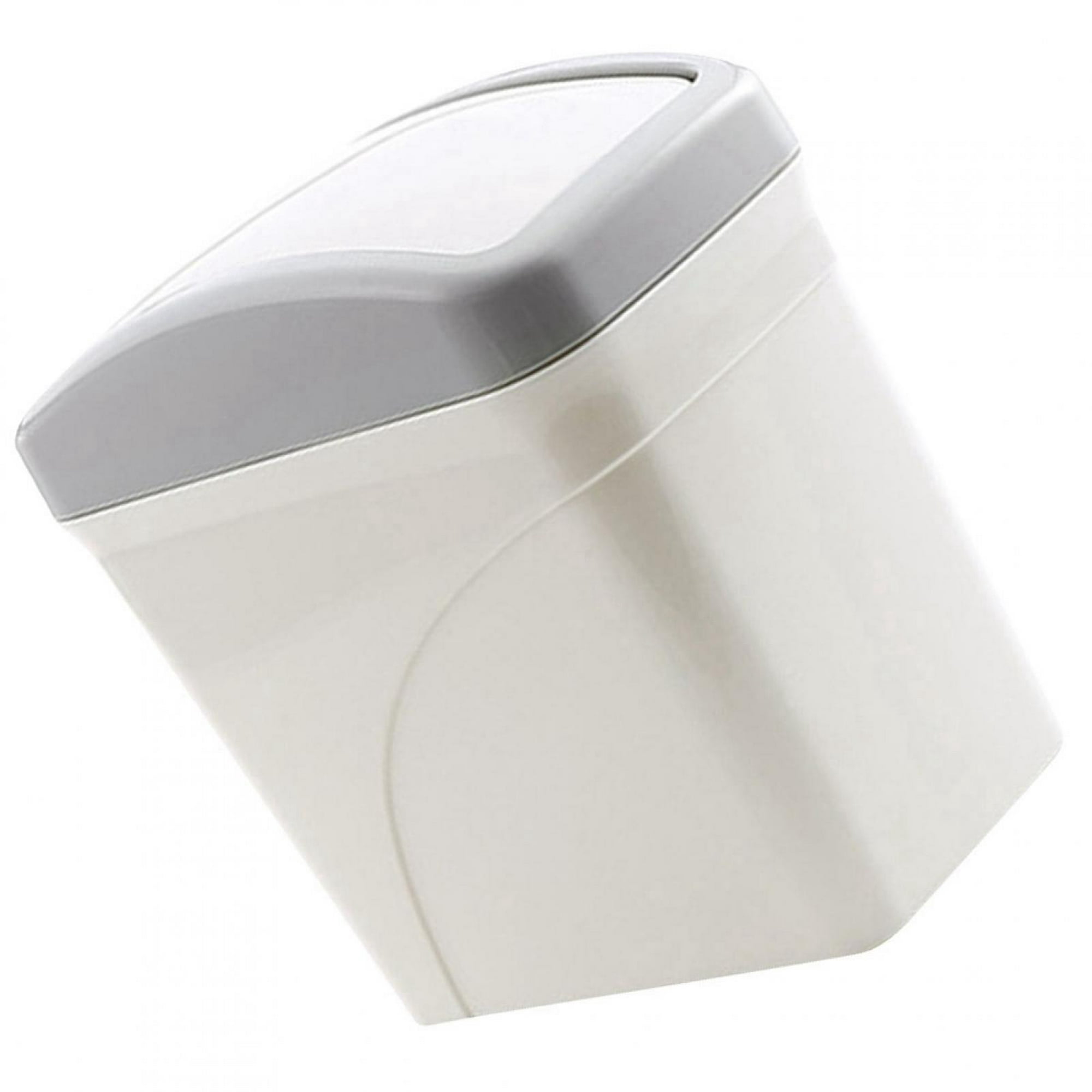 Mini papelera de 1,50 litros de plástico en color gris con tapa desmontable  y basculante