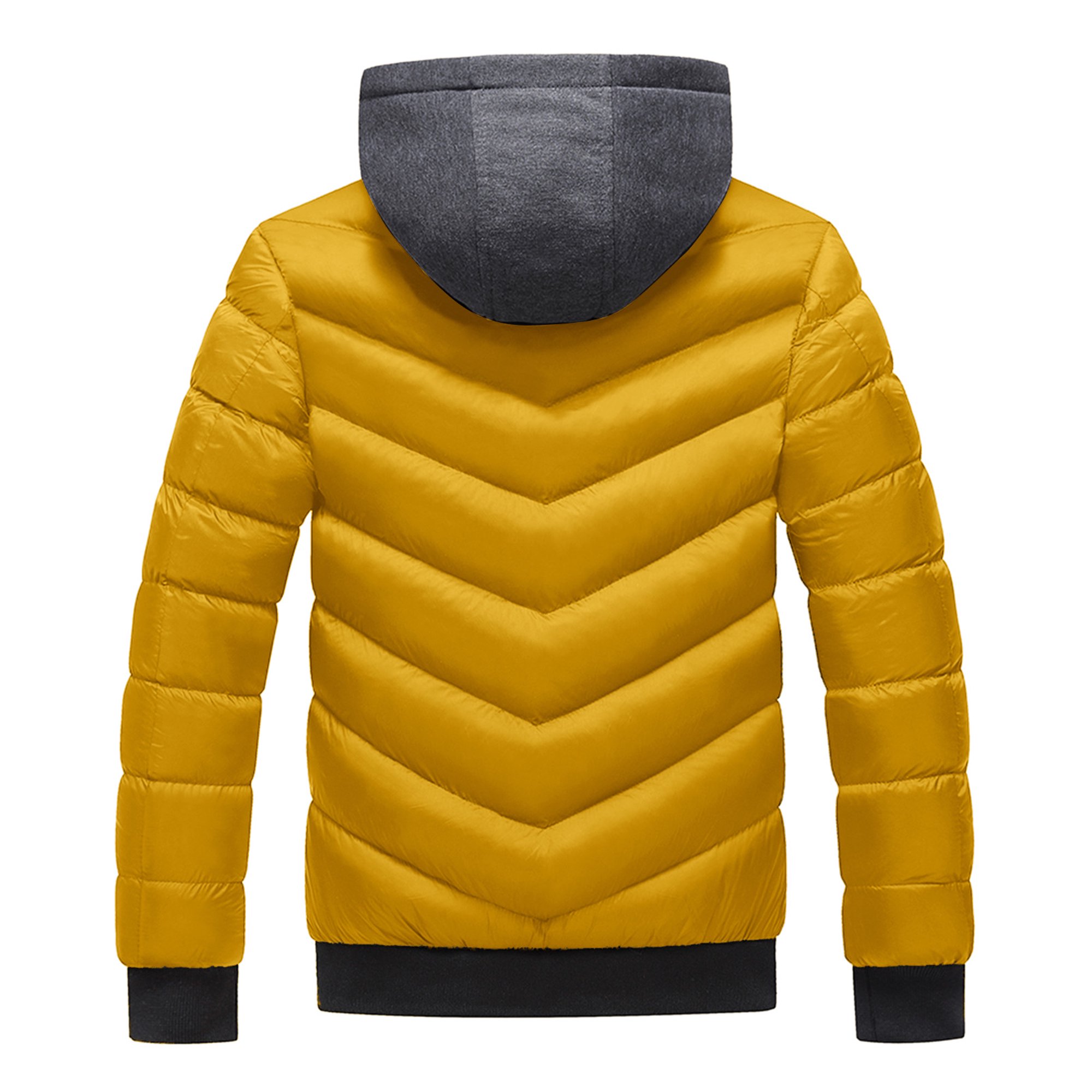 Gibobby Chamarra cazadora hombre Abrigos de invierno para hombre, con  cuello alto, con cierre completa, chamarra acolchada y ligera(Gris,XG)