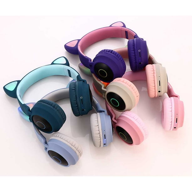  CozyPhones Auriculares con diadema Bluetooth sobre la oreja, auriculares  inalámbricos para niños, volumen limitado, con altavoces finos y diadema de  forro polar súper suave, gato feliz y triste : Electrónica