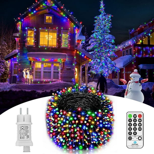 Guirlande Lumineuse Exterieure 1000 LED 8 Modes Décoration Noël