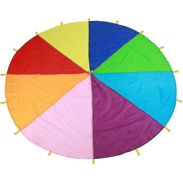 Paracaídas de juego para niños, tiendas de campaña para jugar al aire  libre, paracaídas volador de arcoíris multicolor (2 m) YONGSHENG