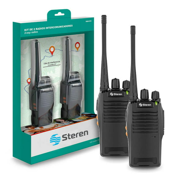 kit de 2 radios intercomunicadores  rad010 steren rad010