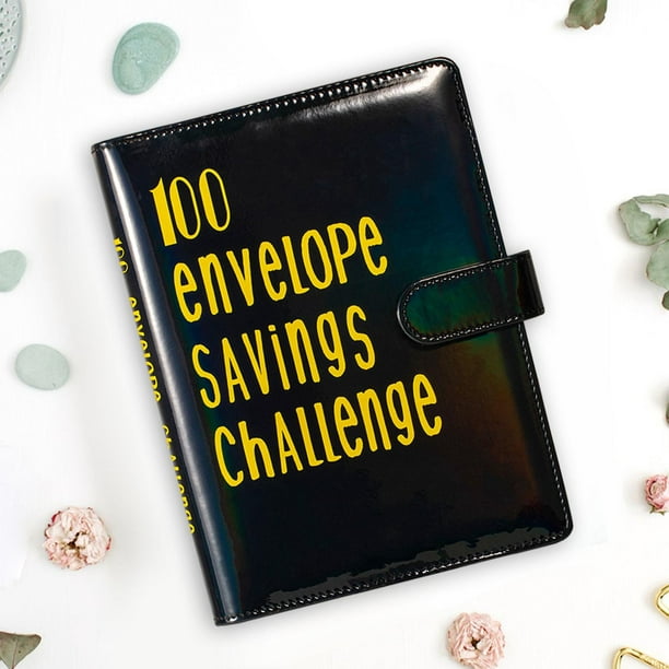  Carpeta de ahorro de 100 sobres para ahorro de dinero, libro de  desafíos de ahorro con sobres, carpeta de presupuesto, libro de desafíos de  ahorro para planificador de presupuesto y ahorro