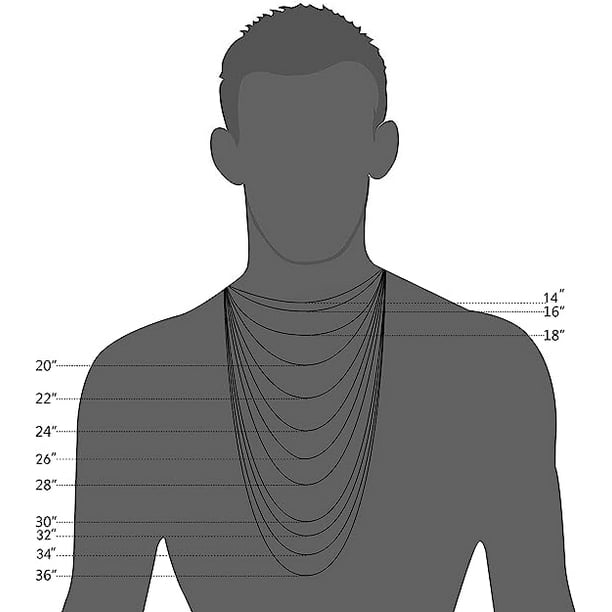 Cadena para hombre de acero inoxidable collar regalos para él 3,5 mm 16 18  20 22 24 collar con cierre de langosta Hombres -  México