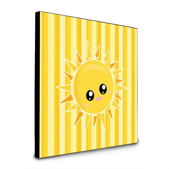 treasures sunshine sun face on stripes panel walldecor multicolor carolines treasures bb7071up88