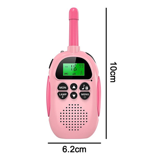 Paquete de 2 walkie talkies para niños recargables: juguete de regalo de  cumpleaños de Navidad para niños con linterna, para exteriores, camping