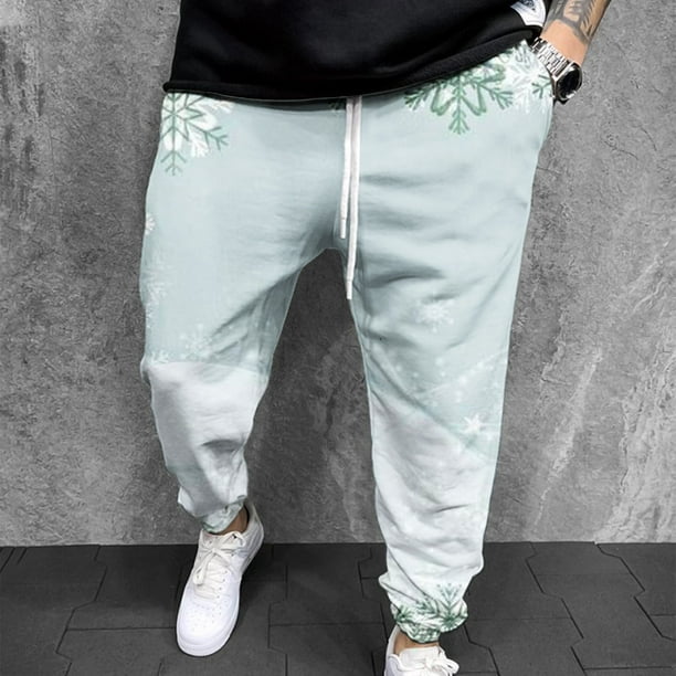  Pantalones blancos de moda para hombre Casual 3D