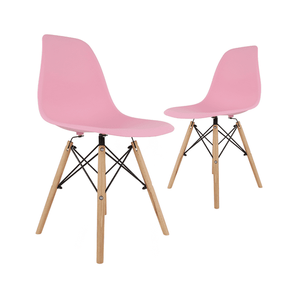 silla minimalista estilo moderno 2 pzas rosa gaon minimalista