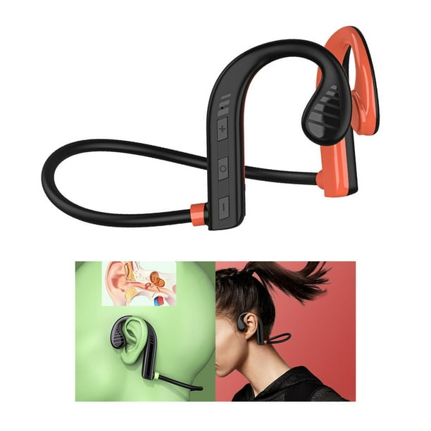Auriculares deportivos de oreja abierta, auriculares inalámbricos de  conducción de aire, ligeros, impermeables, Bluetooth para correr, con  micrófono