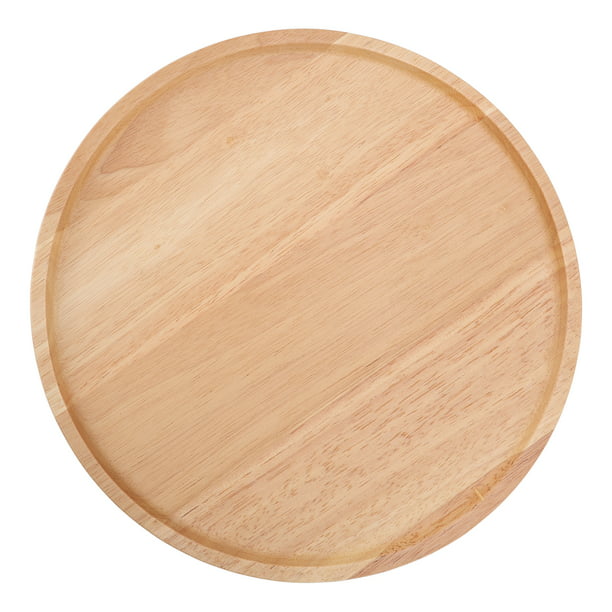 Tabla de cortar de pizza redonda de madera maciza ligera de 12 pulgadas -  Tabla de cortar madera de haya - Tabla redonda de madera para charcutería 