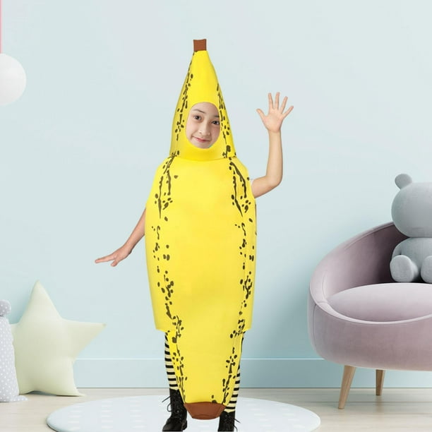 Disfraz de plátano para vestir, disfraz reutilizable de fruta encantadora,  mono de fruta, traje de plátano para suministros para fiesta de máscaras  Adultos Fernando Disfraz de plátano