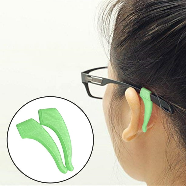 Ganchos para las orejas de silicona transparente, patillas antideslizantes  para gafas, soporte deportivo, punta suave y