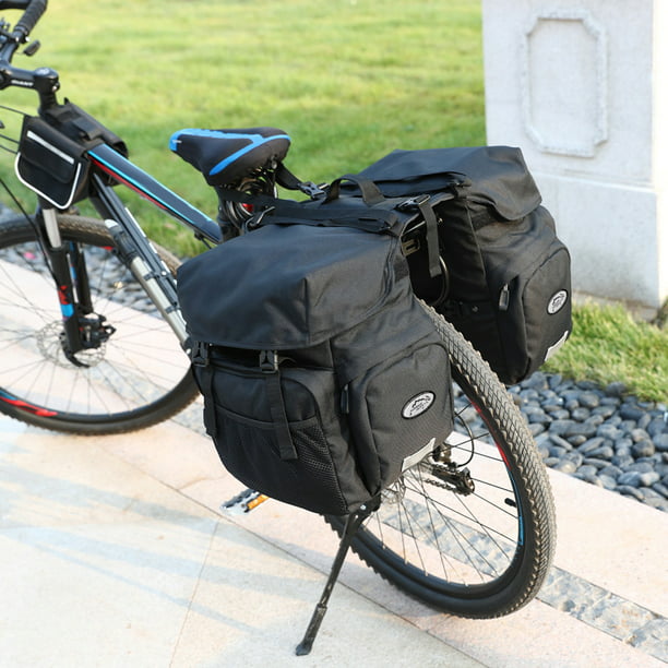 Bolsas de bicicleta para portabicicicletas – Alforjas impermeables con  reflectores laterales y inferiores de espuma extra acolchados, bolsa de