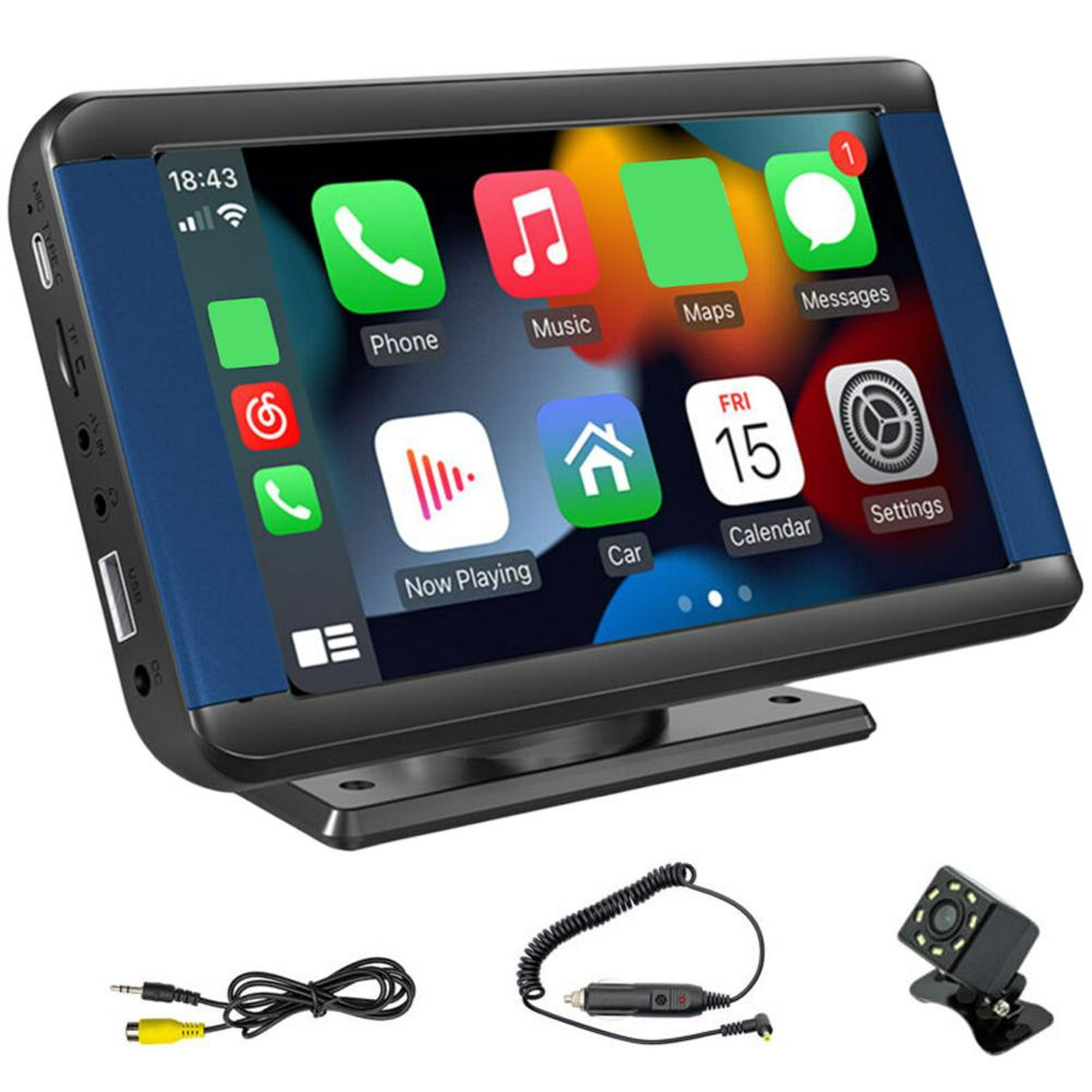 Comprar Estéreo para coche Compatible con Carplay Android AUTO pantalla de  7 pulgadas 2,4G/5G WiFi FM receptor de Audio portátil inalámbrico para coche