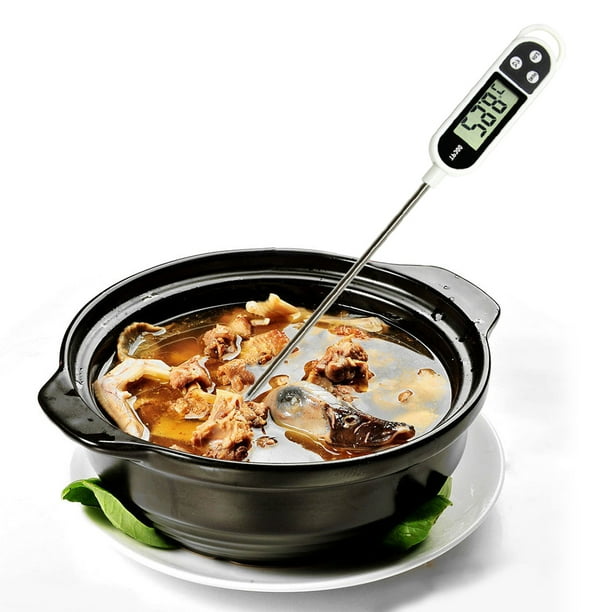 TP300 - Termómetro digital para carne para cocinar alimentos, necesidades  de cocina, horno ahumador, parrilla de barbacoa, dulces, bebidas, lectura
