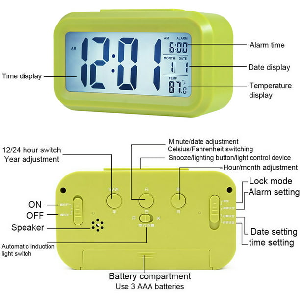 Labymos Despertador digital inteligente con botón de